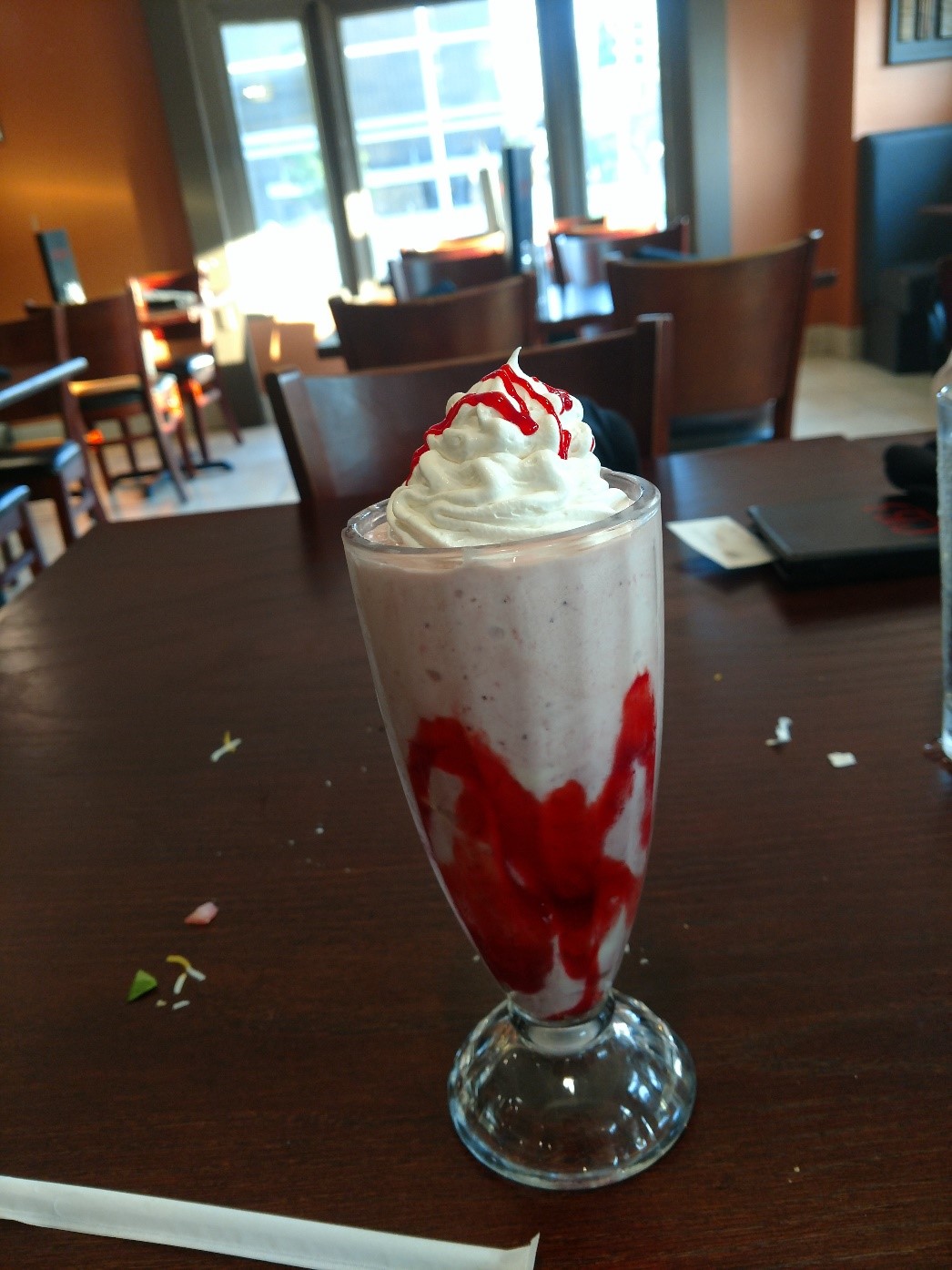What kind of celebration would be complete without a strawberry shake in honor of Sheri’s Father Charlie, 7-18.