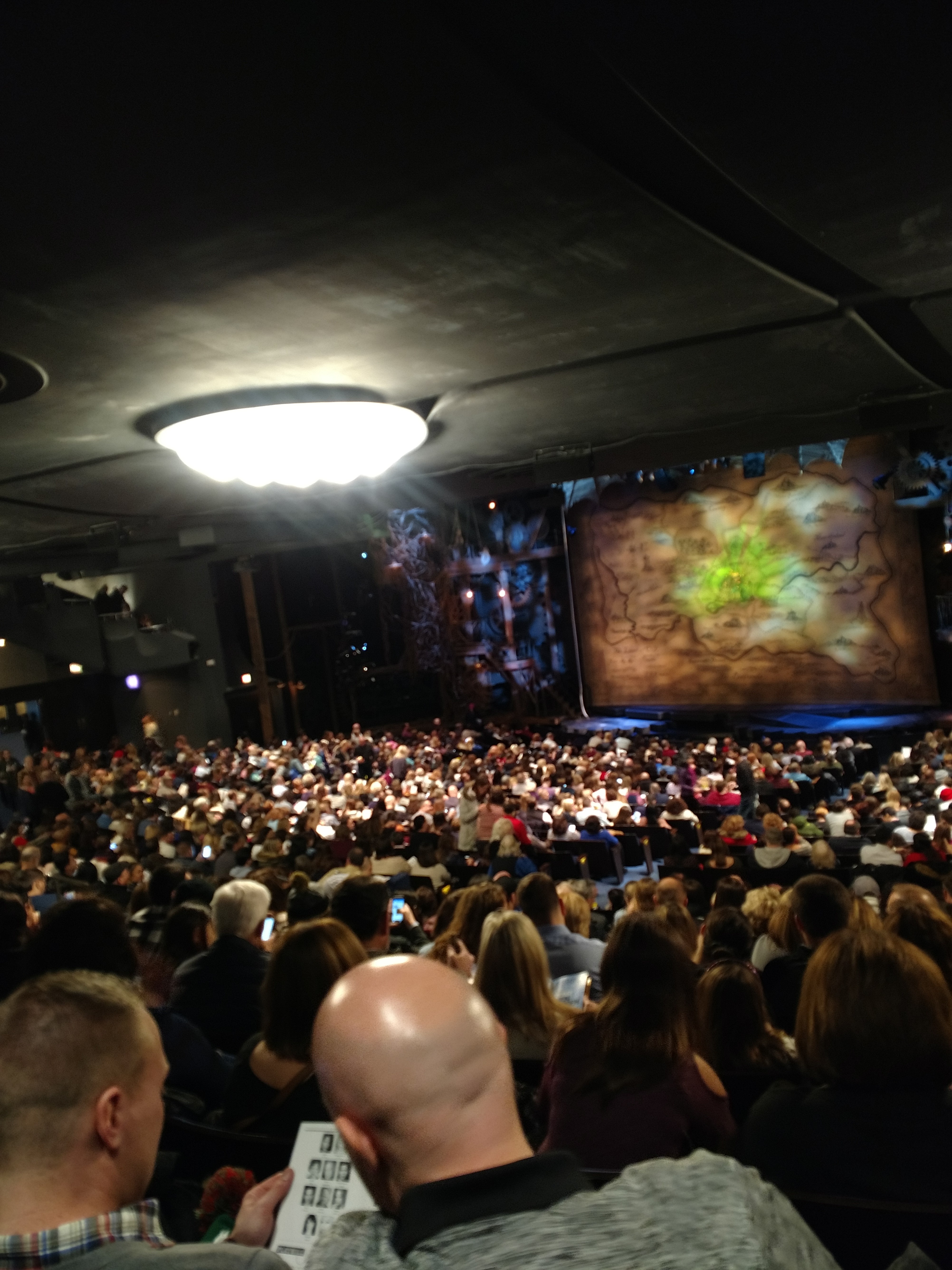 View from our seats at Wicked on Broadway, 2018.