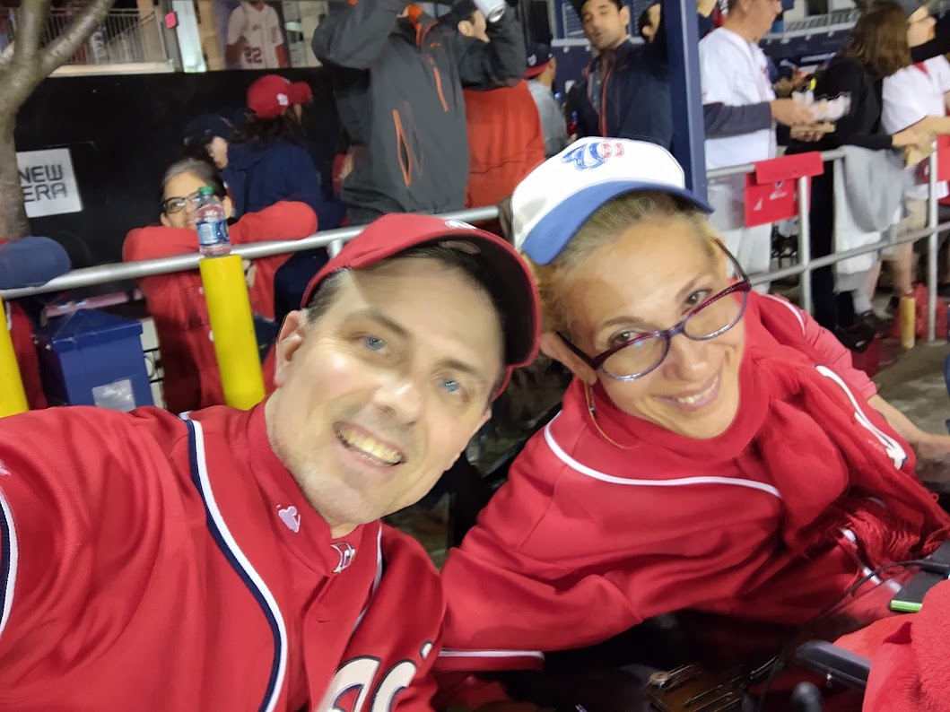 Happy on Wheels attending game 4 of the World Series (while our team lost, it was still a great experience), 10-19.