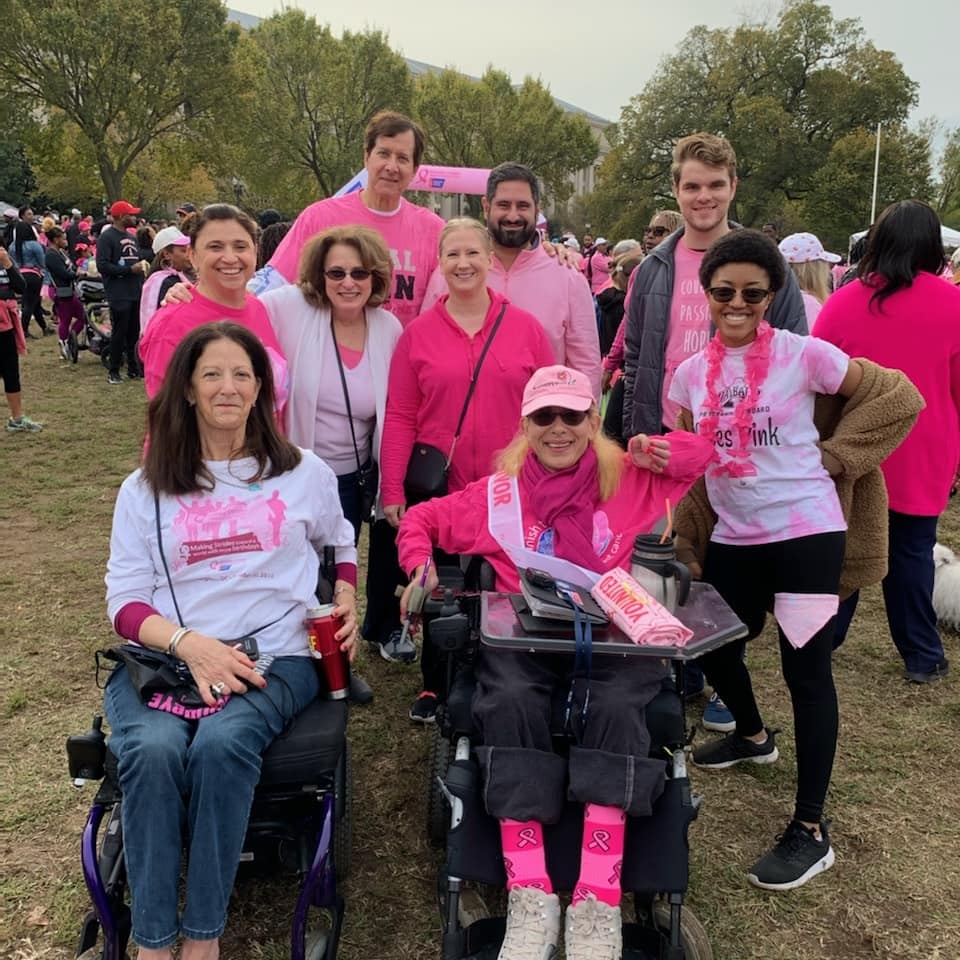 Sheri and her Undaunted Determination ‘team’ at the Making Strides Against Breast Cancer walk in Washington, DC, 10-19.
