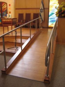 A ramp in a NJ synagogue.