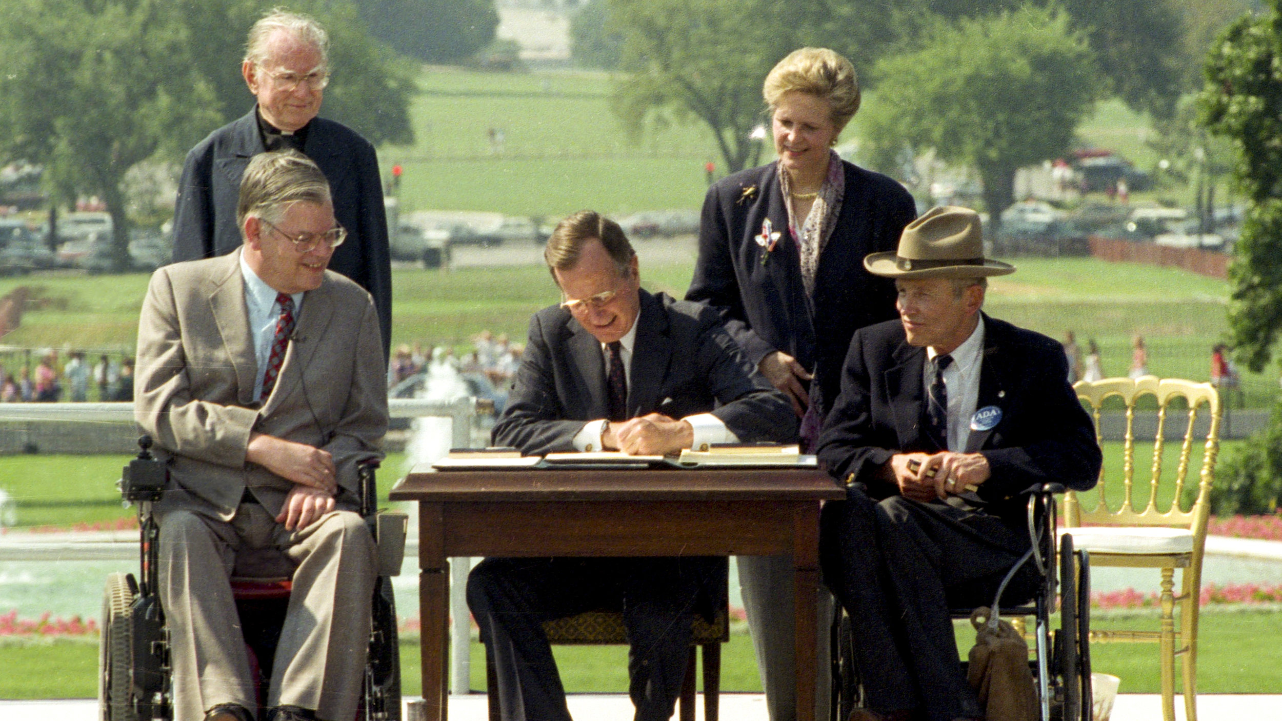 The signing of the ADA in 1990.
