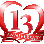 Graphic that says, "13th Anniversary"