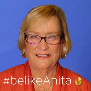 Picture of Anita Peck with the #belikeAnita hashtag