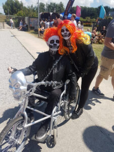 Ghost Rider cosplay.