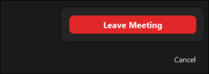 Zoom "Leave Meeting" button