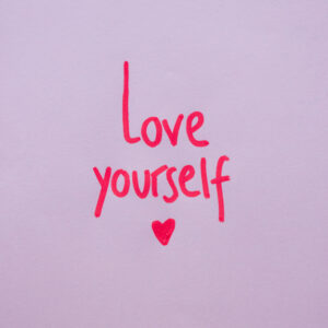 Graphic that says, "Love Yourself."