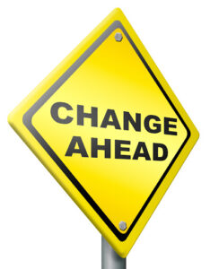 Sign that reads "Change Ahead."