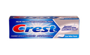 Box of Crest toothpaste.