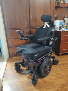 Sheri's new wheelchair
