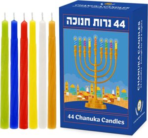 A box of Hanukkah candles.