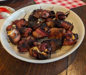 Bacon-Wrapped Dates with Goat Cheese